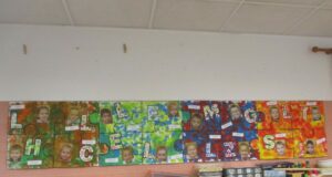 Peinture puzzle de la classe des PS.